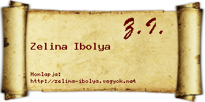 Zelina Ibolya névjegykártya